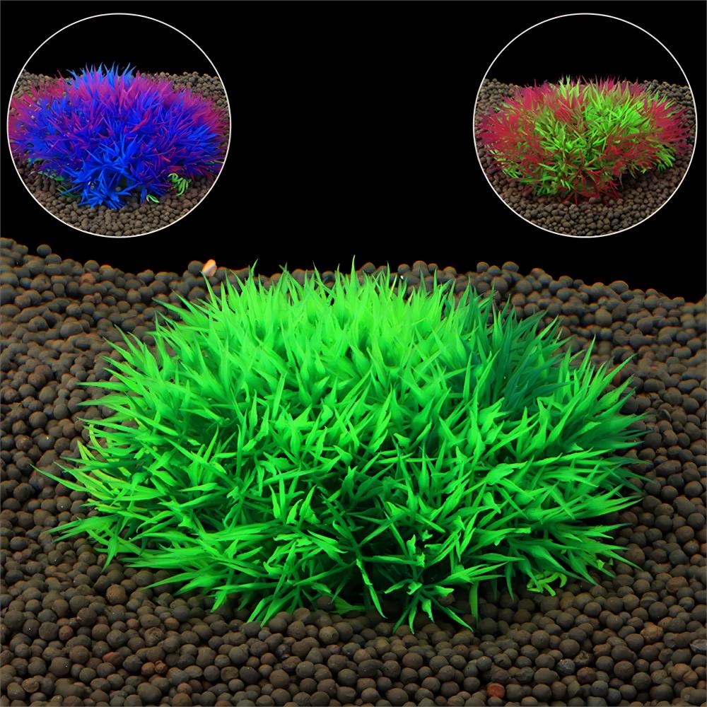 Aquarium Fish Enrichment - Künstliches Wasserpflanzen-Dekor für Aquarien, Fischbecken-Landschaftsgestaltung, Plastik-Wasserpflanzen