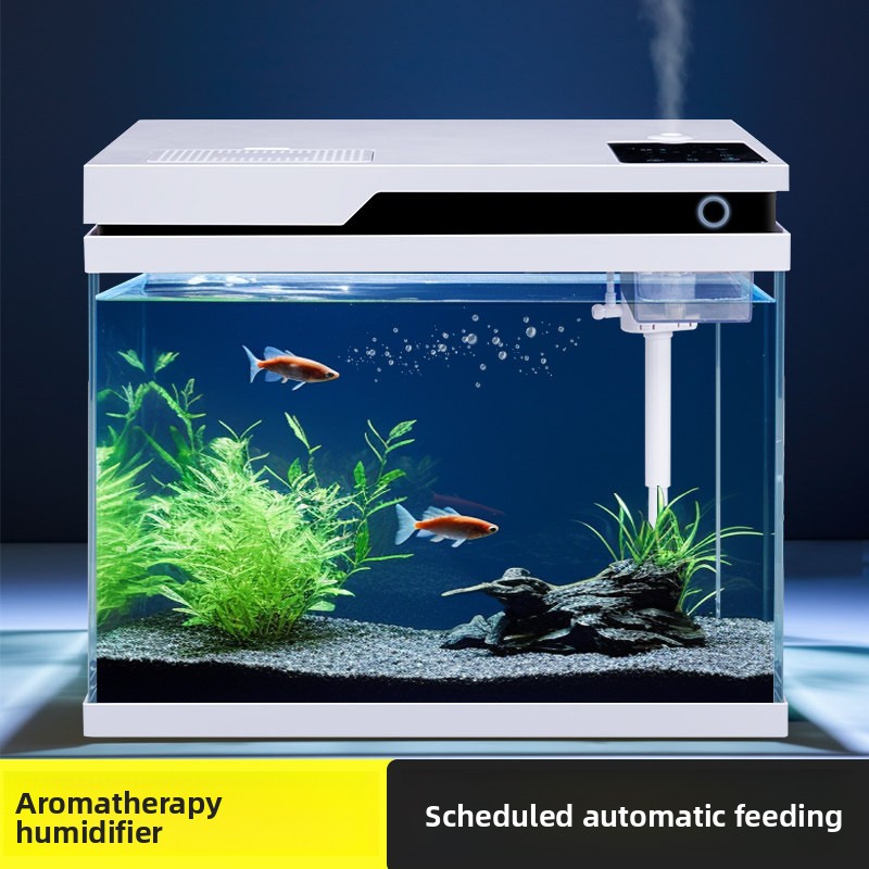 All Fish In Aquarium - Klares Glas-Aquarium mit Intelligenter Automatischer Fütterung