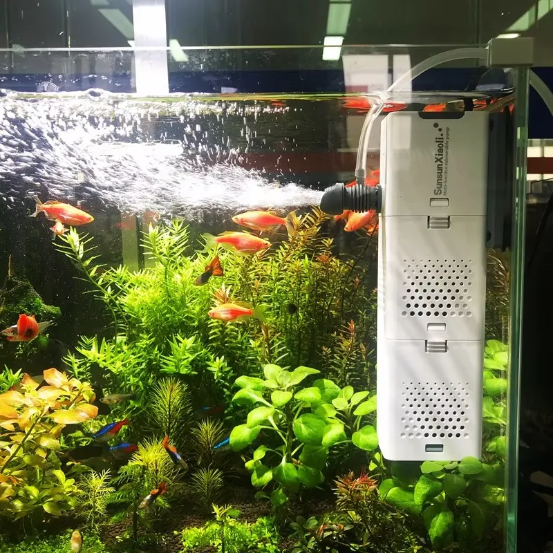 All Fish In Aquarium - Aquarium Innenfilter 4-in-1 Ultra-Leiser Einstellbarer Tauchfilter