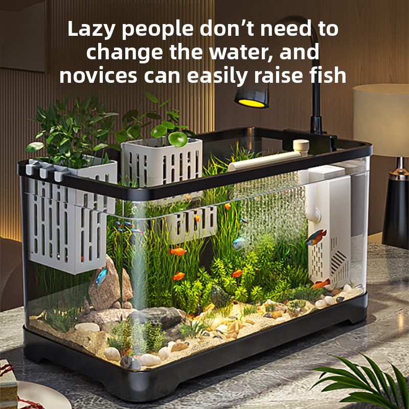 All Fish In Aquarium - 2026 All-in-One Aquariumfilter-Sauerstoffsystem Kleines Wohnzimmer-Ökosystem Fischbecken