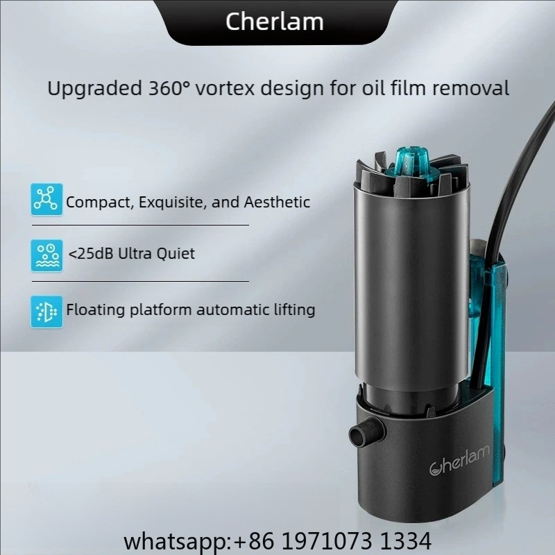 Aquarium Fish Electric - Elektrischer Ölfilm-Entferner für Aquarien, Mini-Ölfilm-Prozessor, Sauerstoffanreicherung,