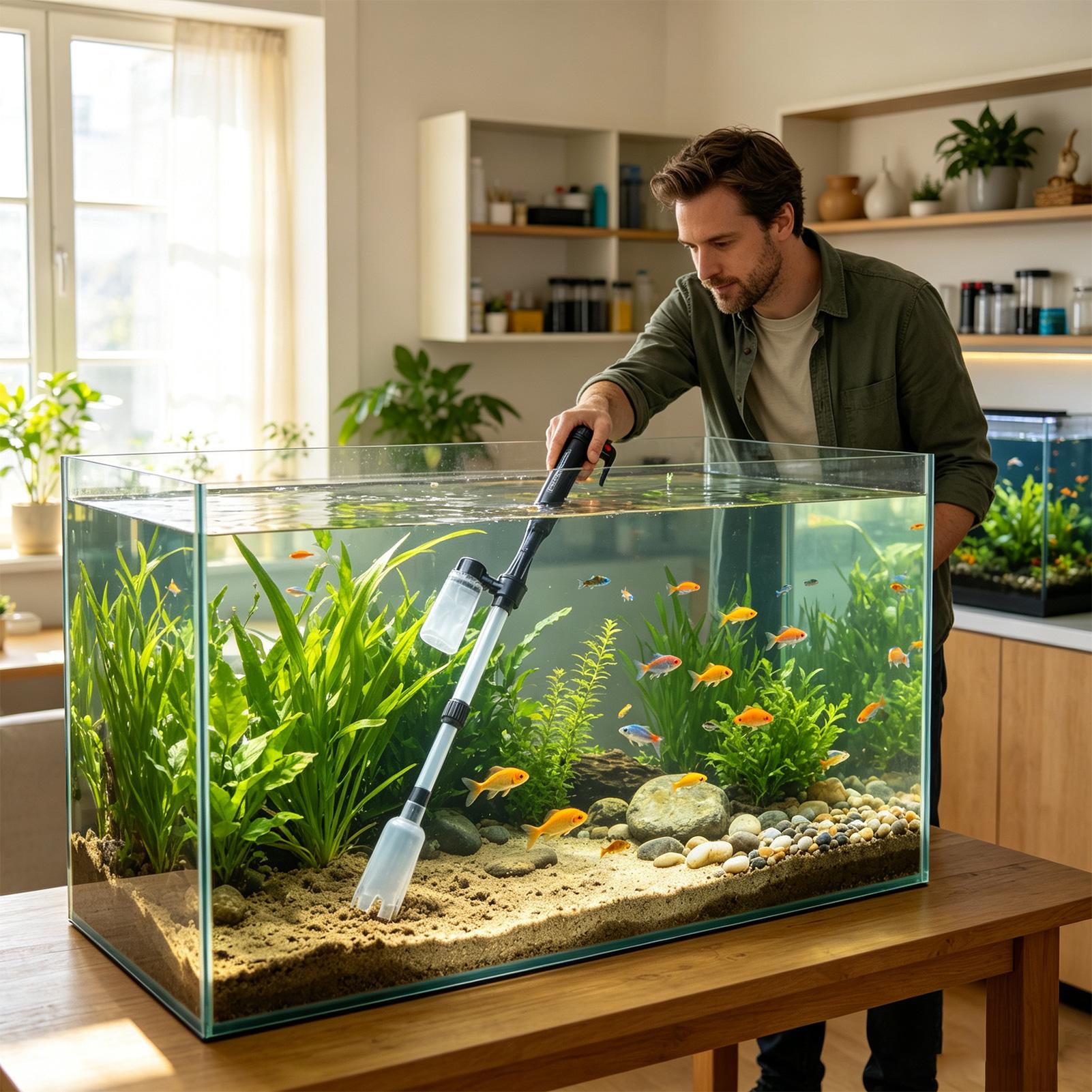 Aquarium-Staubsauger, verstell – Aquarium Fish Background Bewertung und Preis