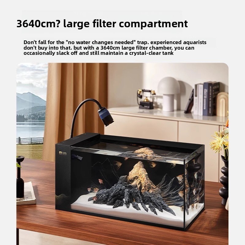 Superklares Glas-Desktop-Aquar – All Fish In Aquarium Bewertung und Preis